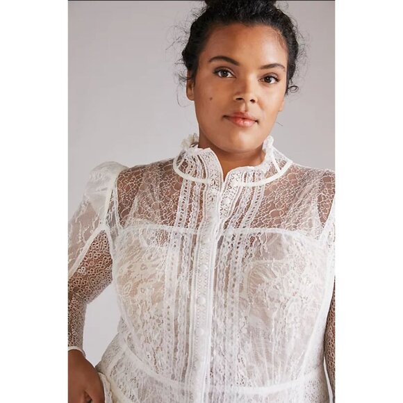 Byron Lars Lacy Midi Dress - Picture 2 of 7